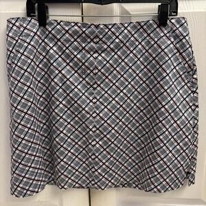 Lady Hagen Golf Skort Size 2 Blue White Pink Geometric Print